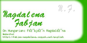 magdalena fabjan business card